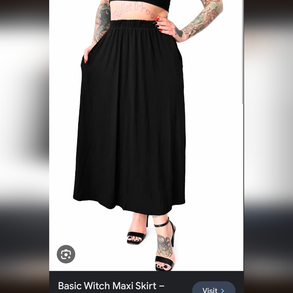 Foxblood Basic Witch Maxi Skirt POCKETS